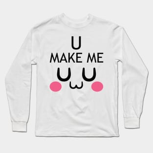 uwu cute face Long Sleeve T-Shirt